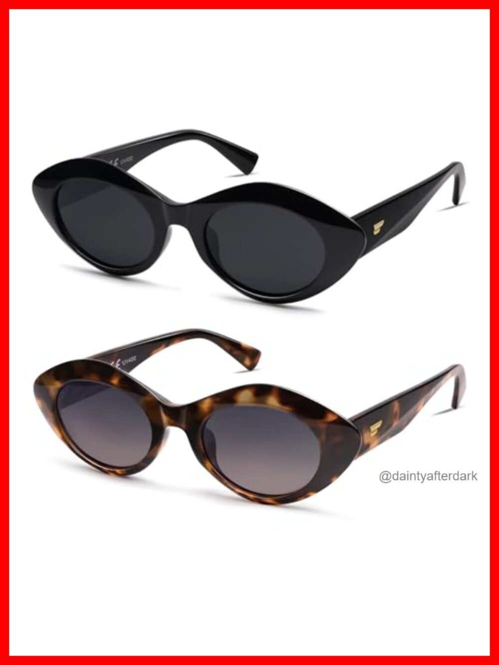 Polarized Retro Trendy Thick Oval Sunglasses for Women UV400